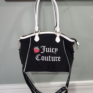 Juicy Couture Black and White Shoulder Bag